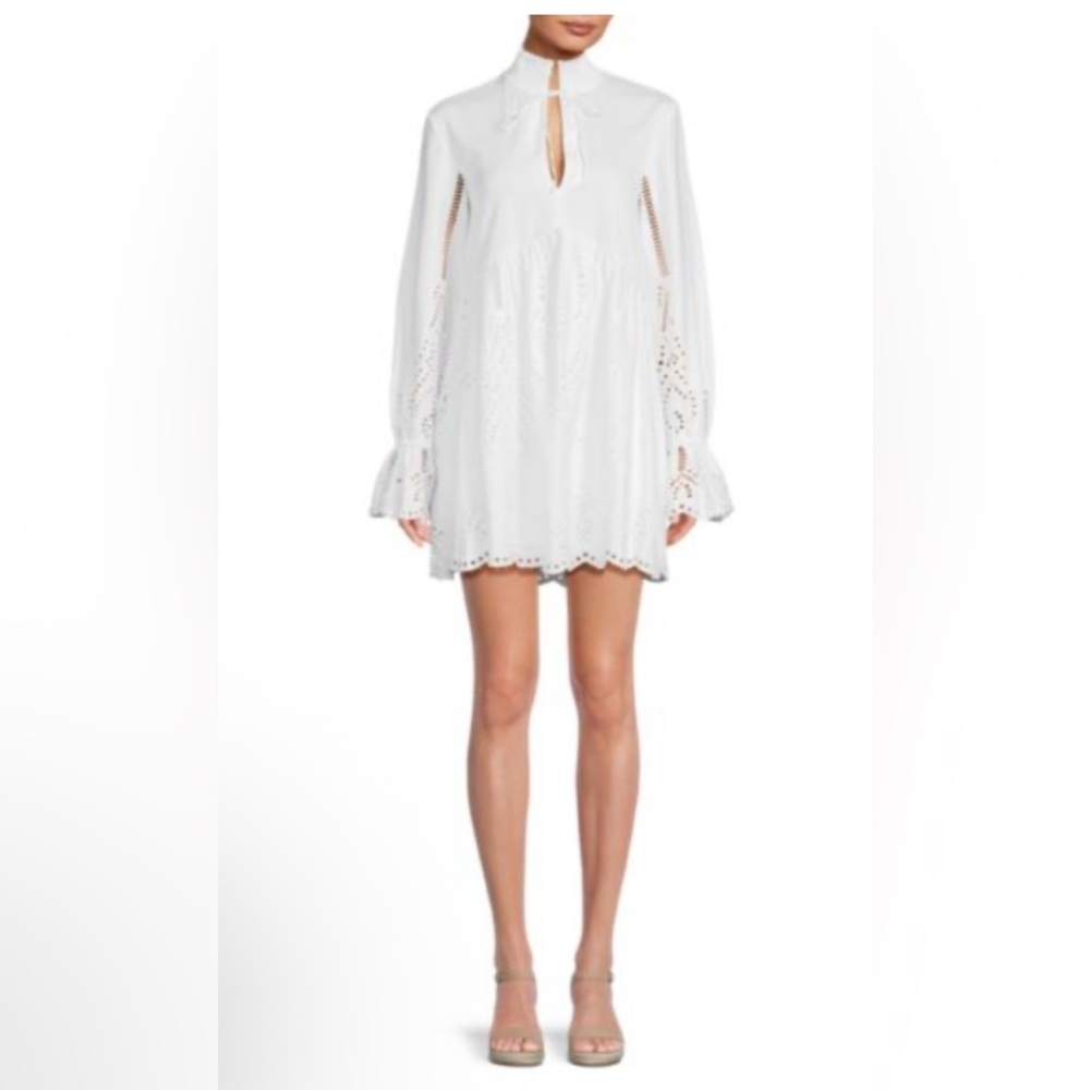 NWT The Kooples Mini Dress with broderie anglaise Eyelet 2 Medium 6